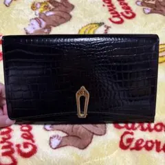 黒 クロコダイル風クラッチバッグ　男女兼用