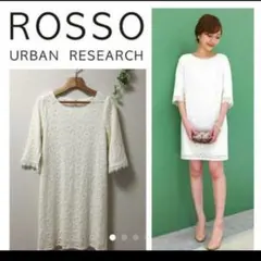 URBAN RESEARCH ROSSO ホワイト レース ワンピース