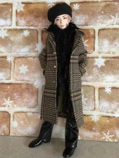 BTSドール服　＊茶系チェックコート＊