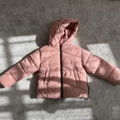 ZARA　ダウンコート　パフコート　134 くすみピンク