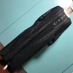 【新品送込】マライカ　デニム幾何学刺繍ワンピース　ブラック