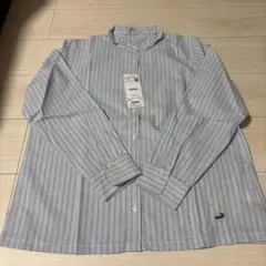 【新品】クロコダイル　ストライプ 長袖　ブラウス　シャツ　L