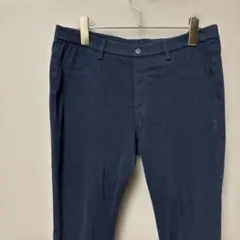 ユニクロ　ストレッチレギンスパンツ(XL)ネイビー　ウエストゴム　大きめ