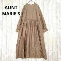 アントマリーズ ワッシャー ロング スリーブ ワンピース【S】長袖 光沢 無地