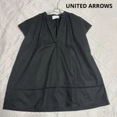 UNITED ARROWS スキッパー　ブラウス　ブラックのサムネイル