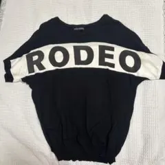 RODEO CROWNS 半袖Tシャツ ニットブラック ロゴのサムネイル