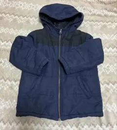BACK NUMBER キッズ　男の子　中綿コート 120 ネイビー　フードつき