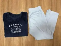 【UNIQLO】ピーナッツホリデー フリースセット 長袖 パジャマ