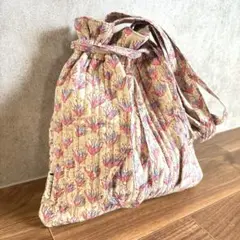 【美品】 Craft India オーガニックコットン100%花柄 トートバッグ