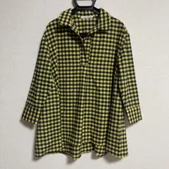 E hyphen world gallery PEACE シャツワンピース 黄色