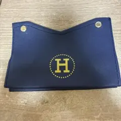Hロゴ ティッシュケース ネイビー