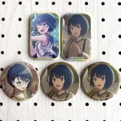 プロセカ　桐谷遥　スクエア缶　缶バッジ　5点セット