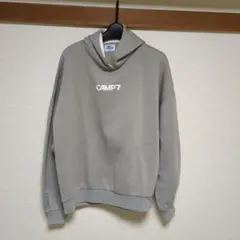 CAMP7 フード付きベージュパーカー
