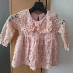 ピンクレースベビードレス 95cm以下