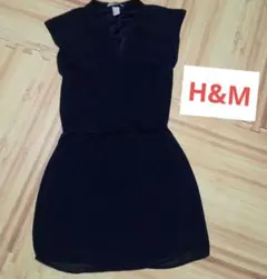 H&M ノースリーブワンピース ネイビー