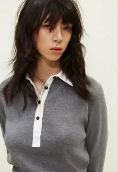 H&M リブポロシャツ