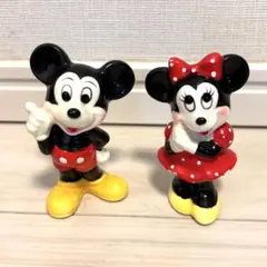 ミッキーマウス＆ミニーマウス　陶器の置物