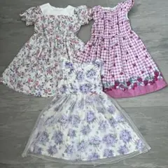 anyfam 半袖 ワンピース まとめ売り エクリュ ピンク 120cm