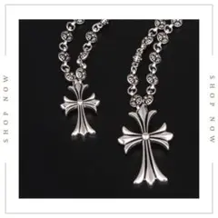 【大人気商品】ネックレス シルバー 十字架 ペンダント メンズ 地雷系 チェーン