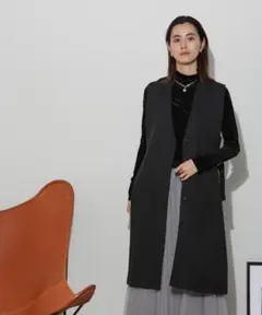 ロングジレ 黒