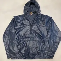 70s LACOSTE アノラックパーカー ナイロンジャケット ネイビーのサムネイル