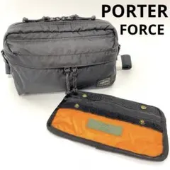 ③ 美品 ✨ ポーター ✨ フォース 2way ボディバッグ ブラック