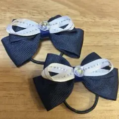 【5.5cmほど】卒園式、入園式、入学式にも　セレモニー　リボンヘアゴム