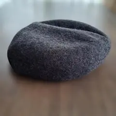 ウール混紡 ダークグレー KIDSベレー帽