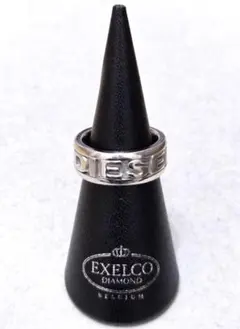 DIESEL ディーゼル　ロゴ　シルバーカラー　リング　10号　42975