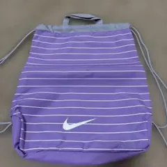 Nike ストライプ ナップザック パープル
