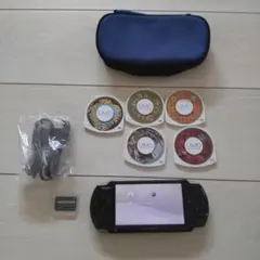 超美品★psp3000本体★黒★新品バッテリ、ゲーム、メモリ、新品充電器、ケース
