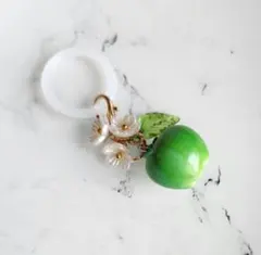 【 グリーンアップル 】めじるしアクセサリー めじるしチャーム 青りんご