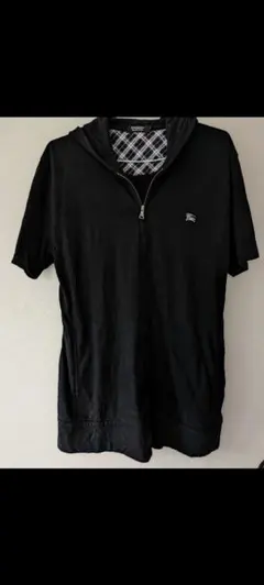 BURBERRY BLACKLABELバーバリーブラックレーベル3黒半袖パーカー