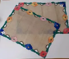 【訳あり】近沢レース　ランチョンマット　テーブルセンター　2枚セット