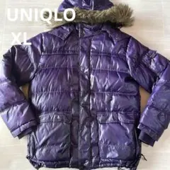 UNIQLO ダウンジャケット XL パープル y2k 光沢 平成 お兄系