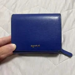 agnes b. 二つ折り財布 ブルーのサムネイル
