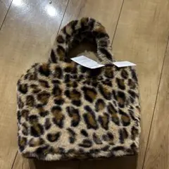 ヒョウ柄トートバッグ　豹柄　ギャル　モコモコ　平成　ふわふわバッグ