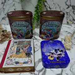 ✨美品✨ディズニー お菓子缶　☆空缶☆４缶セットまとめ売り 24時間以内に発送