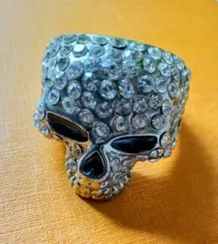 スカルデザイン クリスタルリング　中古です
