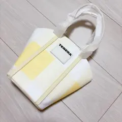 【新品】SNS人気★TENERA チェック柄ミニバッグ　イエロー