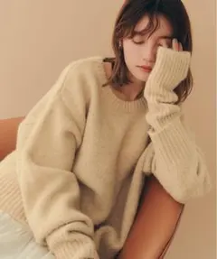 新品未使用】titivate アームウォーマー付ニットプルオーバー