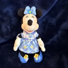 ディズニーリゾート　ミニー ぬいぐるみバッジ Blue Ever After
