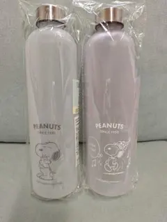 【新品未開封】③スヌーピー　タイムマーカー付きウォーターボトル　1L　2個セットのサムネイル