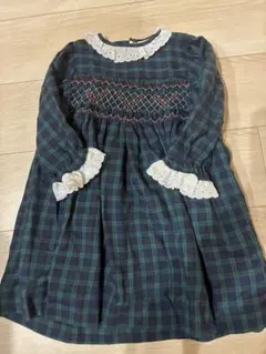 古着　キッズ　100 クリスマスカラー　ワンピース