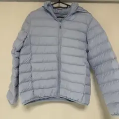 UNIQLO PUFFTECH フード付き中綿ジャケット ライトブルー