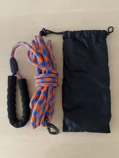 犬用リード オレンジ×ブルー ロープタイプ　4.5m 8mmのサムネイル