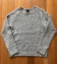 GAP セーター　ニット　クルーネック　グレー　ウール混