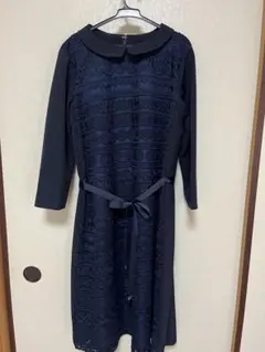 ジュンコシマダ　partⅡ 濃紺ワンピース