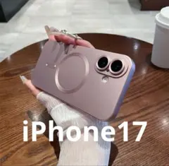 iPhone17スマホケース　MagSafeマグセーフ　レンズ保護　ピンク