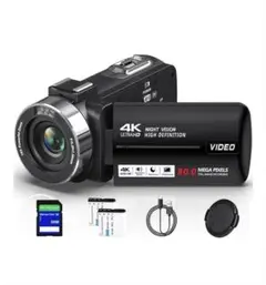 4K ビデオカメラ 本体 80MP ナイトビジョン対応 - メルカリ